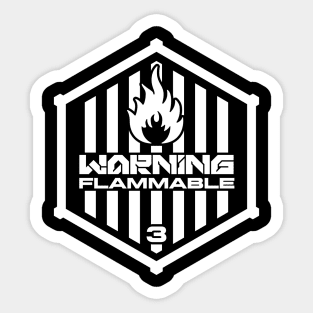 Warning: Flammable Sticker